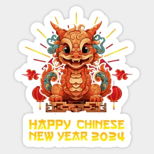 Majestic 2024 Dragon - Lunar New Year Celebration Design Sticker